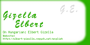 gizella elbert business card